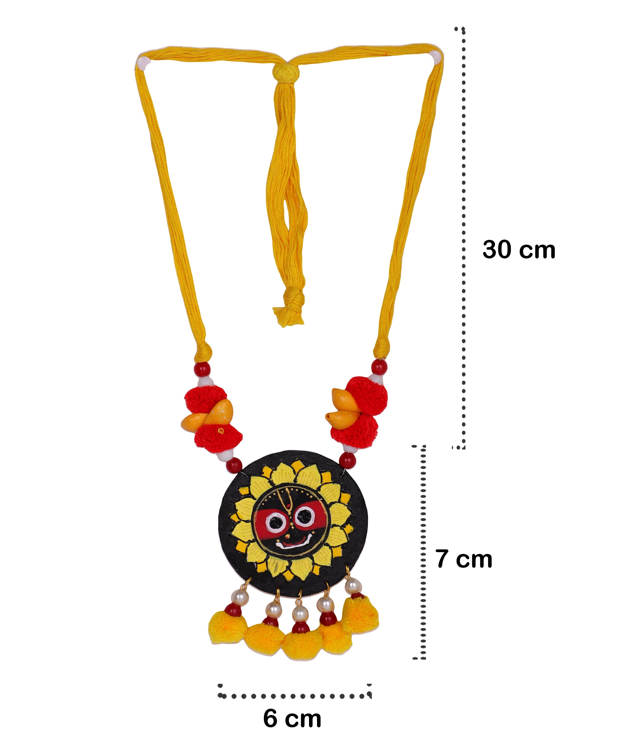 khoj city Sri Puri Jagannath Traditional Multi Color Hand Painted (Necklace set) HP-NP-