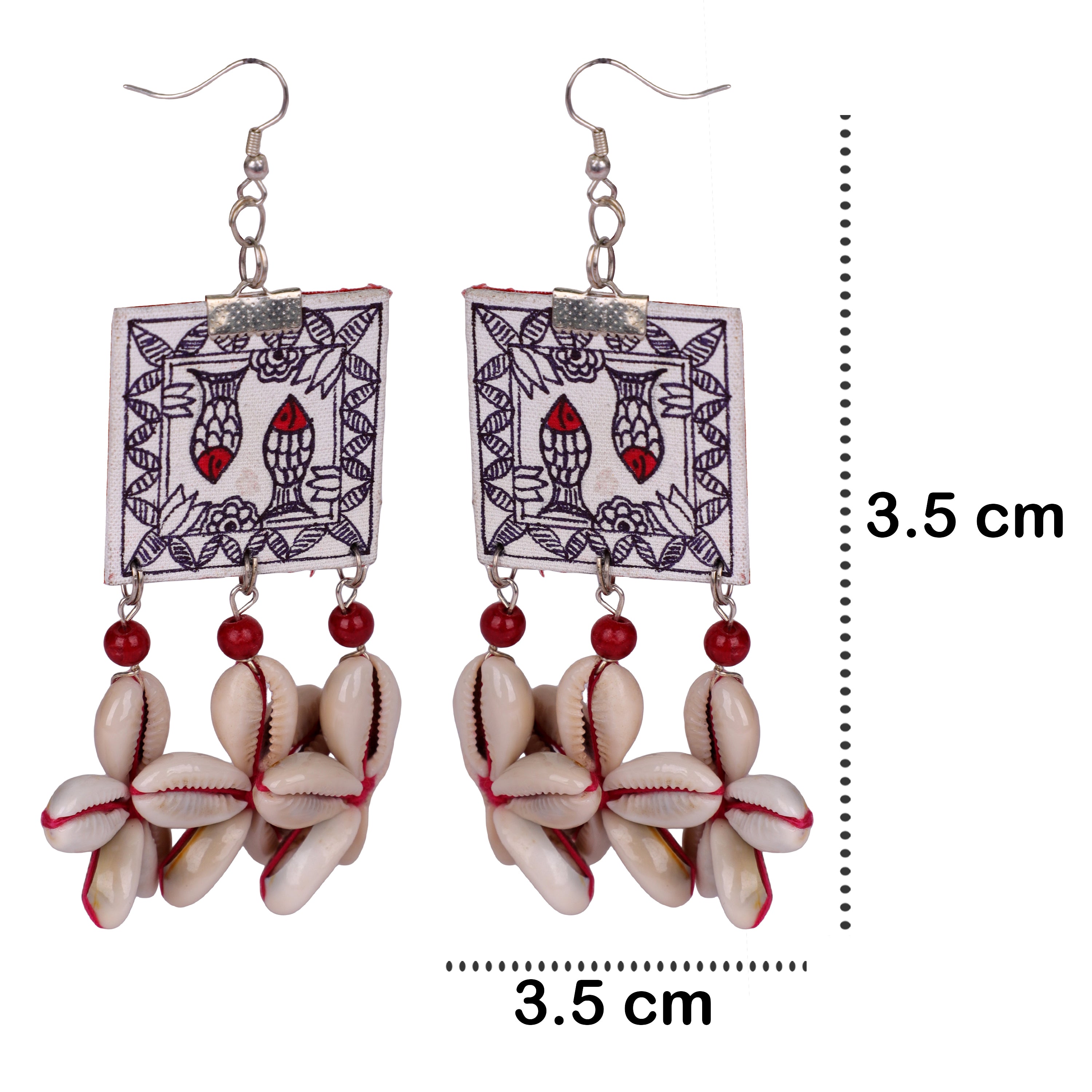 khoj city Surmayi Traditional Multi Color Hand Painted Drop (Earrings) HP-ER-185