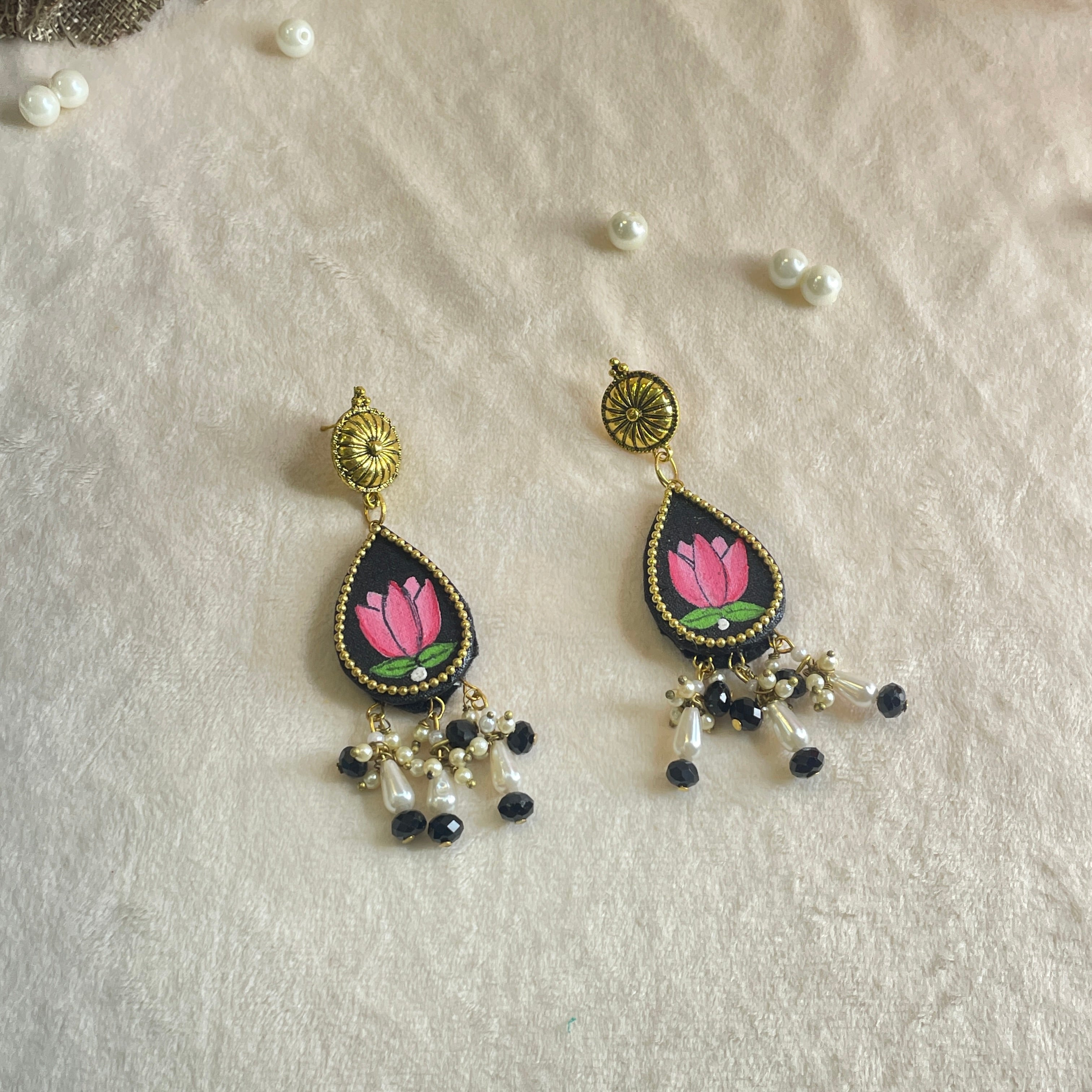 khoj city Traditional Multi Color Hand Painted Drop (Earrings) HP-ER-206