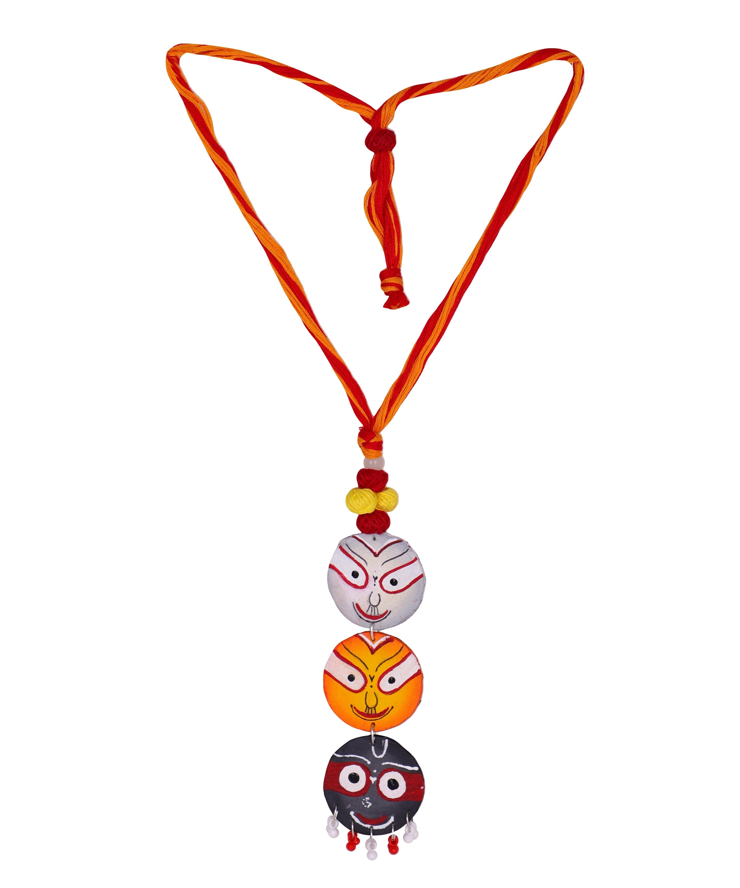 khoj city Trio Jagannath Traditional Multi Color Hand Painted (Necklace Set) HP-NP-