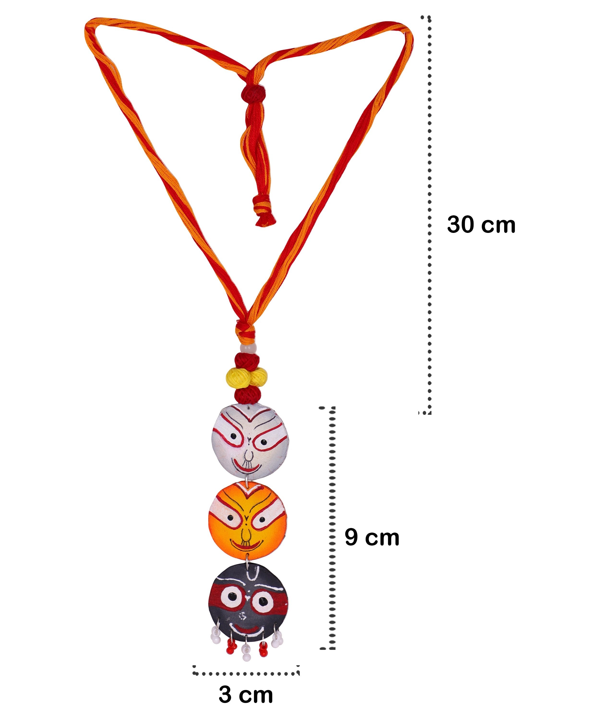 khoj city Trio Jagannath Traditional Multi Color Hand Painted (Necklace Set) HP-NP-