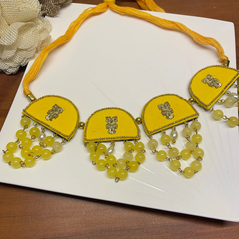 khoj city Yellow Dome Choker (Necklace)