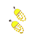 khoj city Yellow Dome Handcrafted (Earrings)