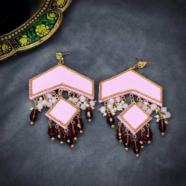 Buy Light Pink Alloy Earrings (1N) for N/A0.0 | Rangriti