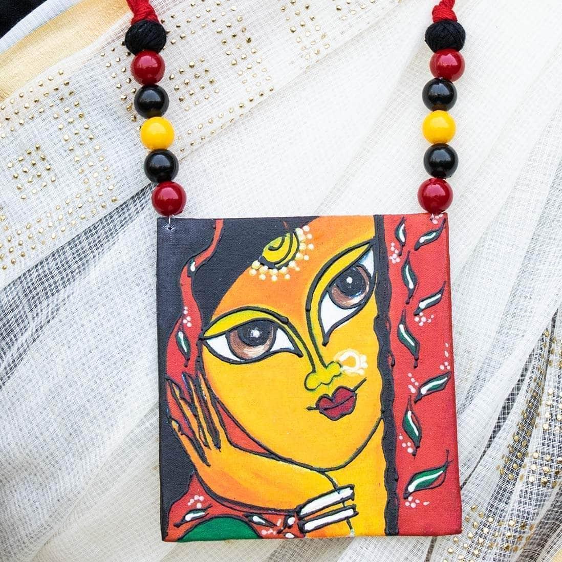 Laajo Handpainted Orange (Necklace) - KHOJ.CITY